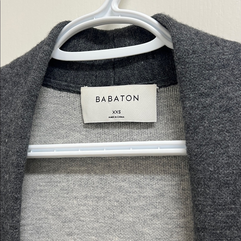 Aritzia Babaton Lance Wool Long Cardigan | Size XXS Dark Grey - Picture 5 of 9